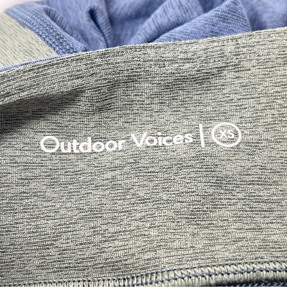 OUTDOOR VOICES Women’s Asymetrical Colorblock Leggings Navy Gray Pink Size XS - Picture 6 of 8